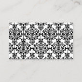Damask zwart, wit en groen Place kaart Plaatskaartje (Achterkant)