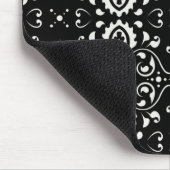 Damask - (zwart-wit) muismat (Hoek)