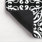 Damask - zwarte achtergrond muismat (Hoek)