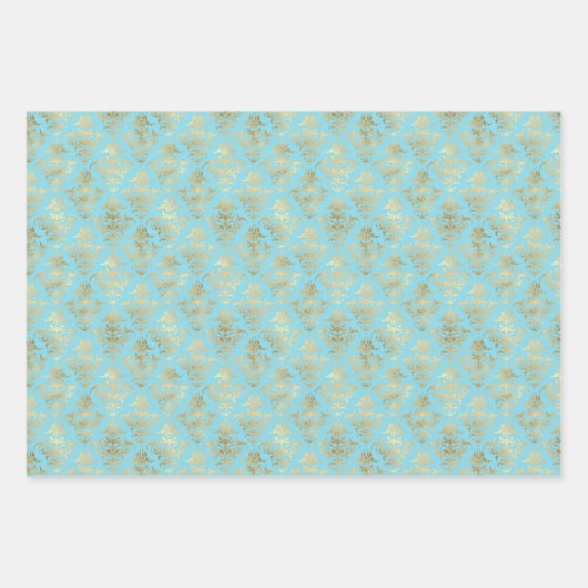 Damaskast- en goudoliepomppapier inpakpapier vel (Voorkant)