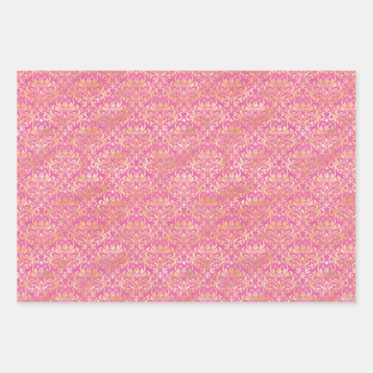 Damaskast- en goudoliepomppapier inpakpapier vel (Voorkant 3)