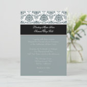 Damasker/grafiet/leisteen/zwart Kaart (Staand voorkant)