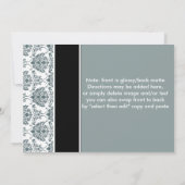 Damasker/grafiet/leisteen/zwart Kaart (Achterkant)