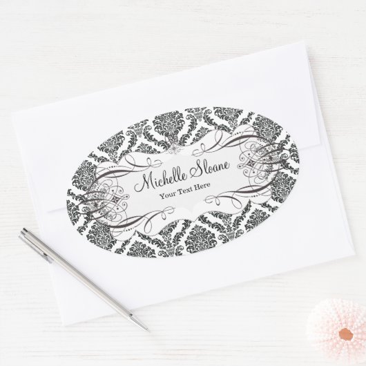 Damasker-label Ovale Sticker (Envelop)