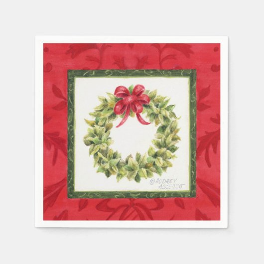 Damaskerst Wreath Napkins Servet (Voorkant)