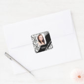 Damaskfoto achtergrond vierkante sticker (Envelop)