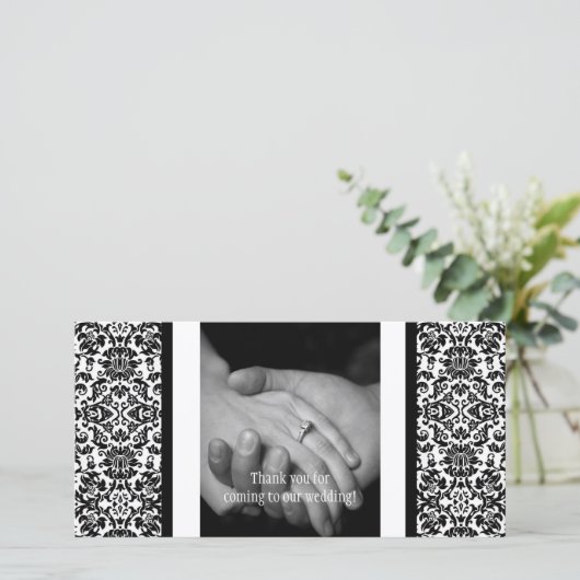 Damaskfoto bedankkaart (Staand voorkant)