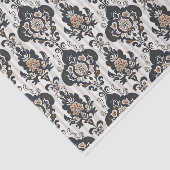  Damaskpatroon in grijstinten en beige Tissuepapier (Detail)