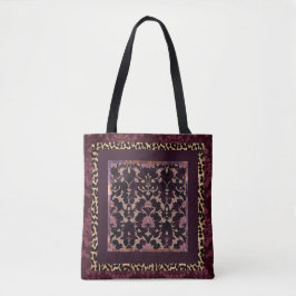 Damaskpatroon op textuur tote bag