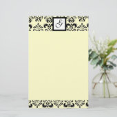 DAMASKQUARE MONOGRAM, room Briefpapier (Staand voorkant)