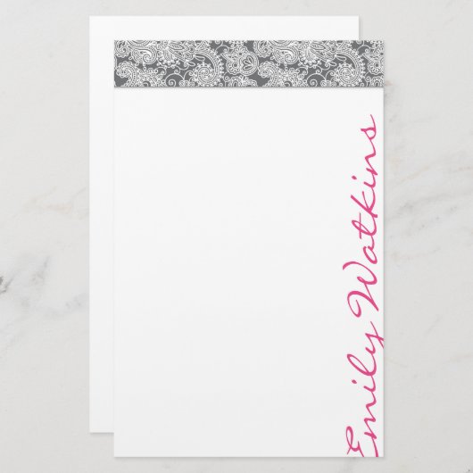 Damaskraam Briefpapier (Voorkant / Achterkant)