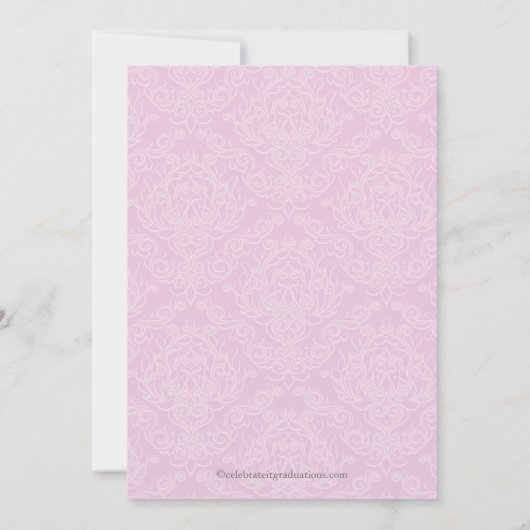 Damaskreeft Stijlroze GraduPartij Kaart (Achterkant)