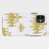 Damaskroonkandelaar,  grijs afdrukpatroon Case-Mate iPhone case (Achterkant (horizontaal))