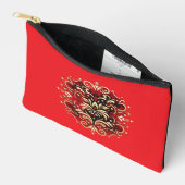 Damaskstijl in rood, goud en zwart etui (Open)
