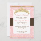 DAMASKSWEET 16/TIARA/PINK/CHOCOLAAT KAART (Achterkant)