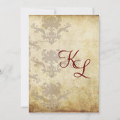 DAMASKWEDINGINVITATIES KAART (Voorkant)