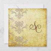  DAMASKWEDINGINVITATIES KAART (Voorkant)