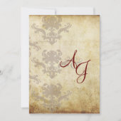 DAMASKWEDINGINVITATIES KAART (Voorkant)