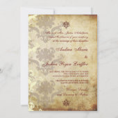  DAMASKWEDINGINVITATIES KAART (Achterkant)