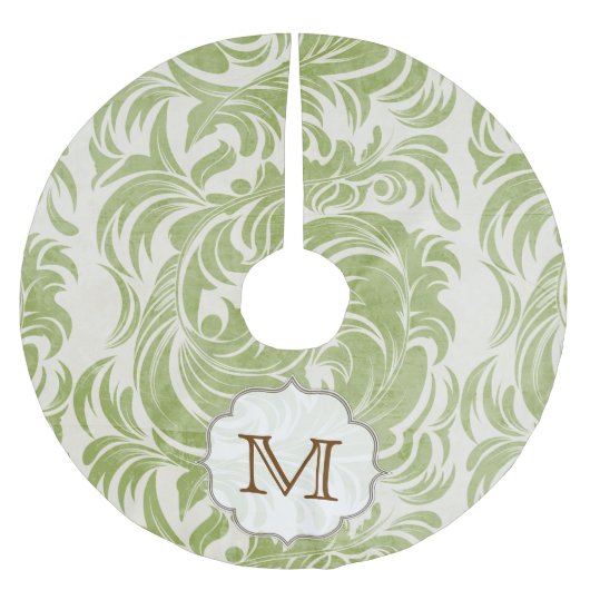 Damaslaag Afdrukmonogram - Initiaal Kerstboom Rok (Voorkant)