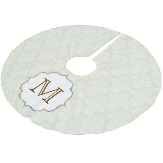 Damaslaag Afdrukmonogram - Initiaal Kerstboom Rok (Gekanteld)