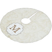 Damaslaag Afdrukmonogram - Initiaal Kerstboom Rok (Gekanteld)