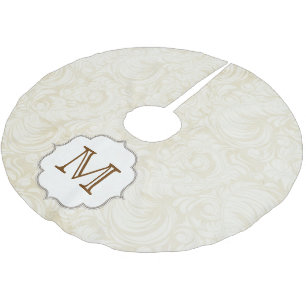 Damaslaag Afdrukmonogram - Initiaal Kerstboom Rok