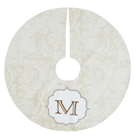 Damaslaag Afdrukmonogram - Initiaal Kerstboom Rok (Voorkant)