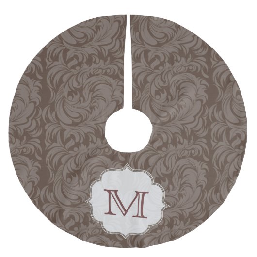 Damaslaag Afdrukmonogram - Initiaal Kerstboom Rok (Voorkant)