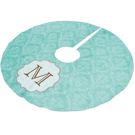 Damaslaag Afdrukmonogram - Initiaal Kerstboom Rok (Gekanteld)