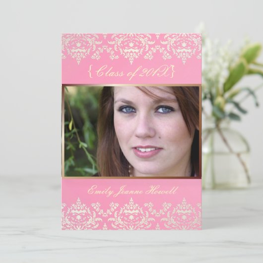  Damaslaag/Afstuderen/dij kleur Kaart (Staand voorkant)