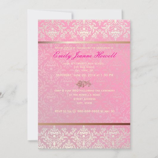 Damaslaag/Afstuderen/dij kleur Kaart (Achterkant)