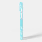 Damaslicht blauw, aangepaste naam, lint Case-Mate iPhone case (Achterkant / Links)