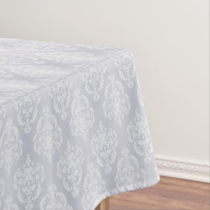 Damaslicht blauw tafelkleed