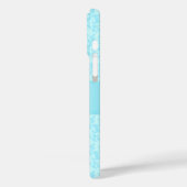 Damaslicht blauwe aangepaste naam Case-Mate iPhone case (Achterkant / Links)