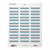 Damaslicht blauwe Adresetiketten Etiket (Full Sheet)