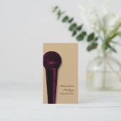 DamasmicrofoonVisitekaartje, donkerroze Visitekaartje (Staand voorkant)