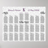 Damasmonogram-zitplaatje Poster (Voorkant)