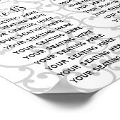 Damasmonogram-zitplaatje Poster (Hoek)