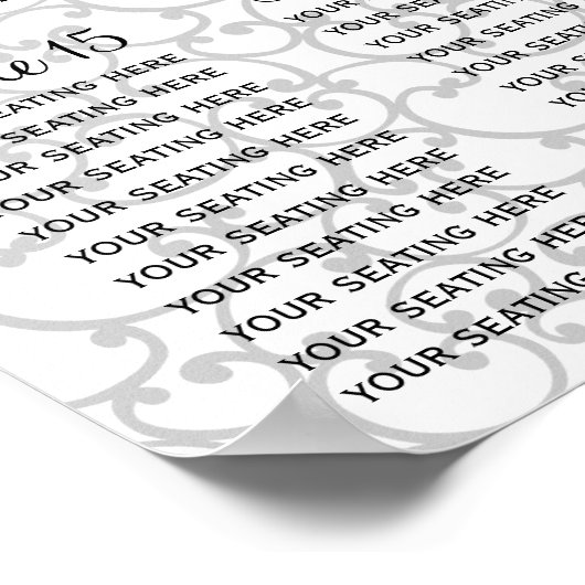 Damasmonogram-zitplaatje Poster (Hoek)