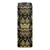 Damasnaadloze zwarte en gouden versiering. Traditi Thermosbeker (Achterkant)