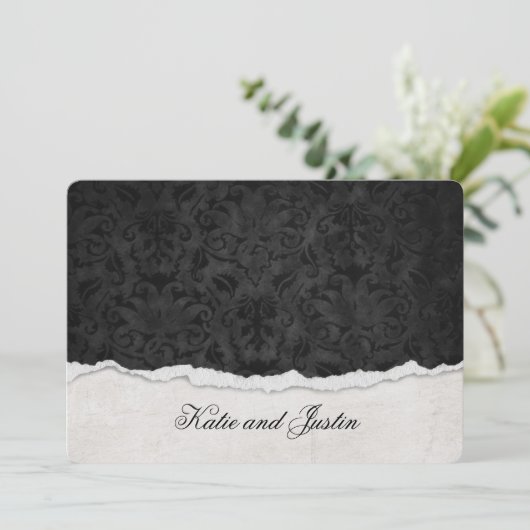 Damasontwerp met schroefrand kaart (Staand voorkant)