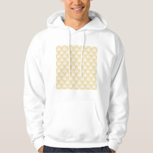 Damasontwerp. Witte en gouden kleur. Hoodie