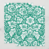 Damaspatroon 10 bedankkaart (Voorkant / Achterkant)