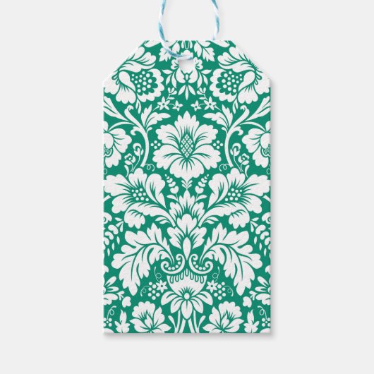 Damaspatroon 10 cadeaulabel (Voorkant)