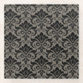 DamasPatroon 2 Glazen Onderzetter (Voorkant)