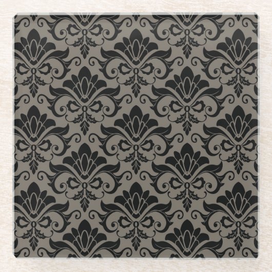 DamasPatroon 2 Glazen Onderzetter (Voorkant)