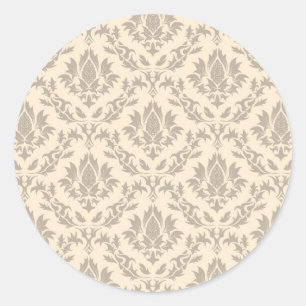 Damaspatroon 3 ronde sticker