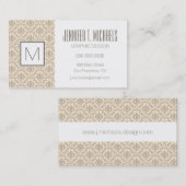 Damaspatroon 3 visitekaartje (Voorkant / Achterkant)