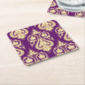 DamasPatroon 4 Kartonnen Onderzetters (Schuin)